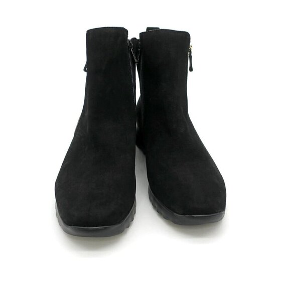 Munro Boots Ashcroft Nubuck Black Ankle Bootie Double Side Zip Women's 9M - Picture 3 of 6